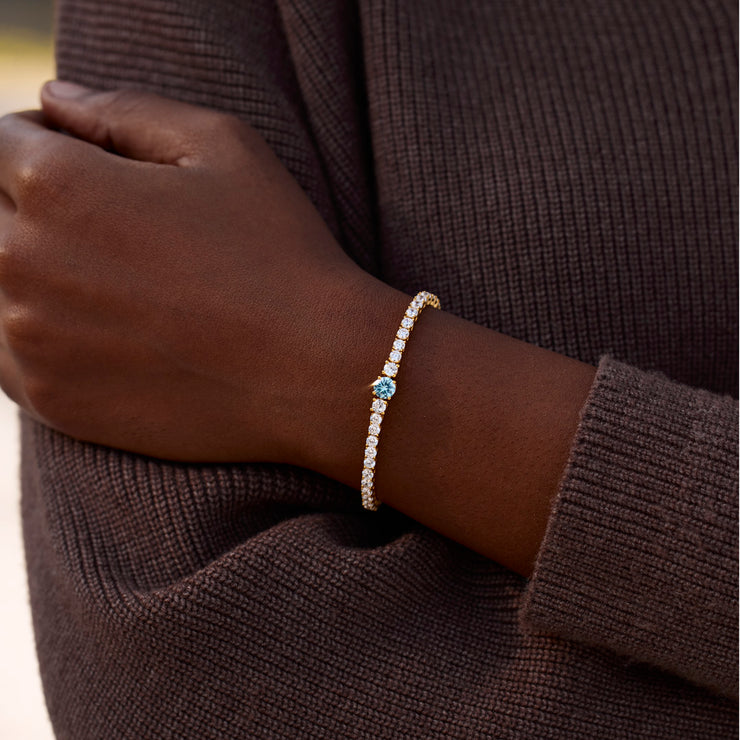 December Birthstone Tennis Bracelet