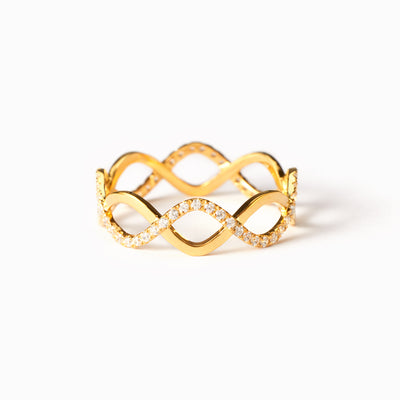 Double Wave Golden Ring