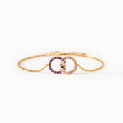 Birthstone Knitted Interlocking Bracelet