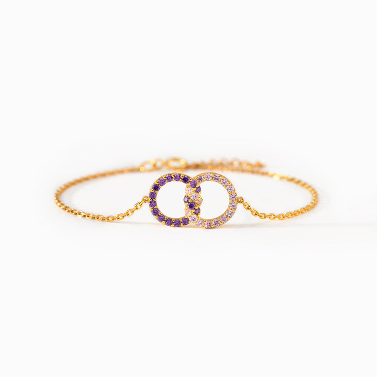 Birthstone Knitted Interlocking Bracelet