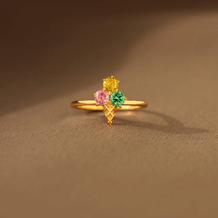 Ice Cream Birthstones Ring