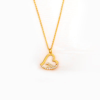 Healing Is Not Linear Waves In Heart Necklace