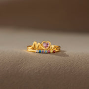 Mom & Her Mini Karma 1-10 Custom Birthstones Ring