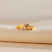 Mom & Her Mini Karma 1-10 Custom Birthstones Ring