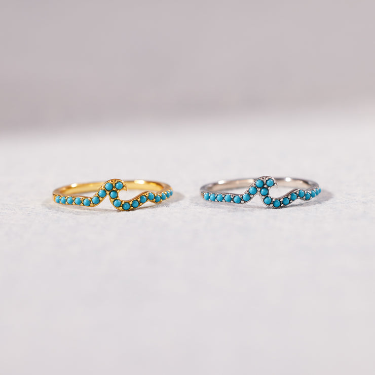 Turquoise Wave Ring