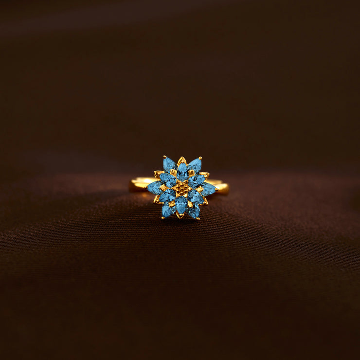 F♥ck It And Begin Again Custom Crystal Lotus Ring