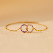 Birthstone Knitted Interlocking Bracelet