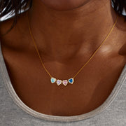 1-14 Heart Birthstone Necklace