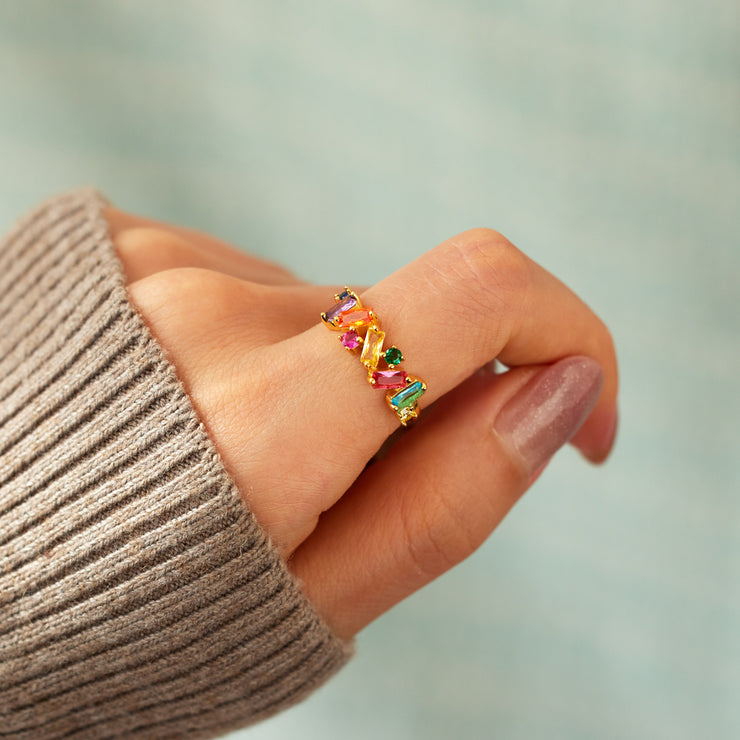 Nobody Has It All Together Rainbow Band Ring