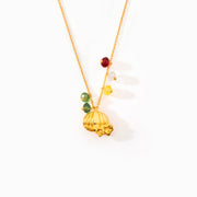 1-8 Crystal Birthstones Pumpkin Necklace