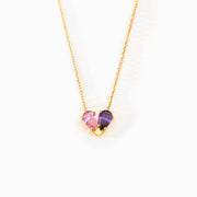 Husband & Wife Our Hearts Are Sticking Together Heart Necklace