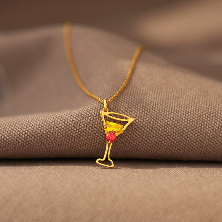 For Besties Custom Cocktail Birthstone Necklace