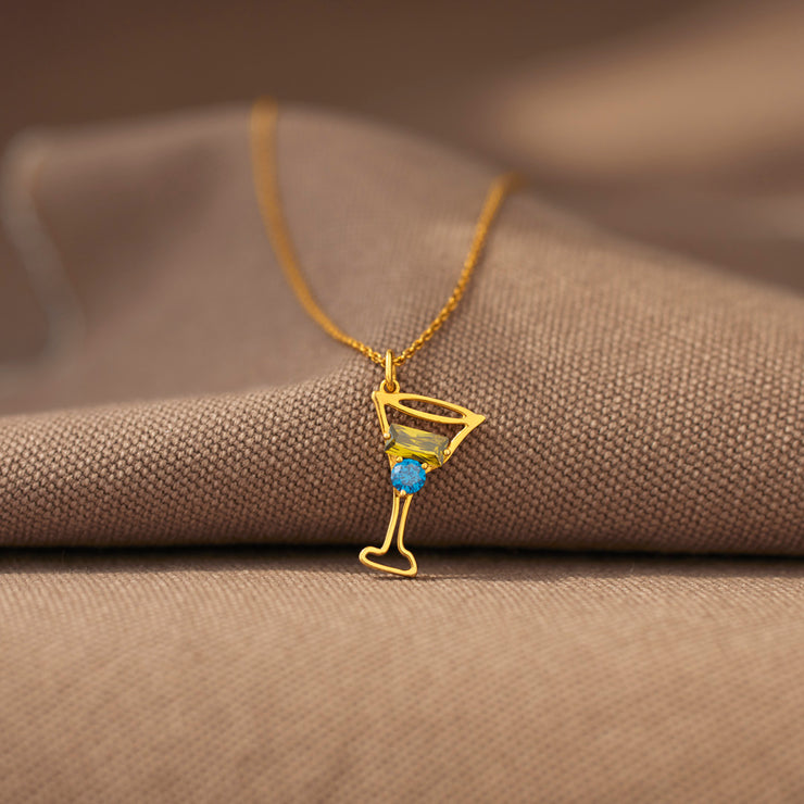 Cocktail Birthstone Necklace