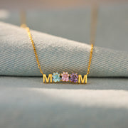 The Dog Mother 1-5 Paws Birthstones Necklace
