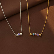 The Cat Mother 1-6 Paws Birthstones Necklace