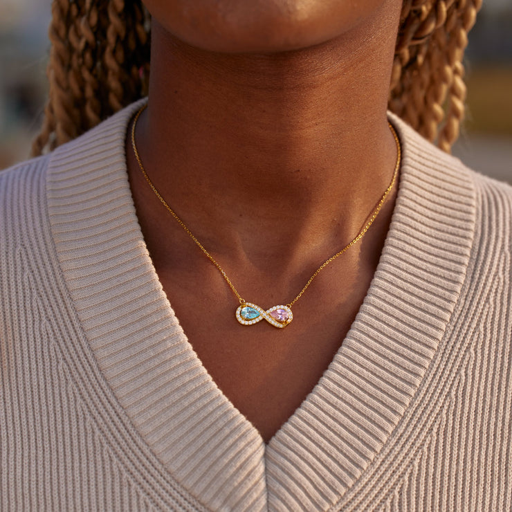 Teardrop Infinity Necklace