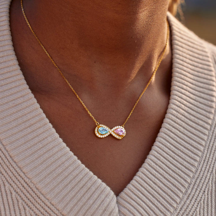 Teardrop Infinity Necklace