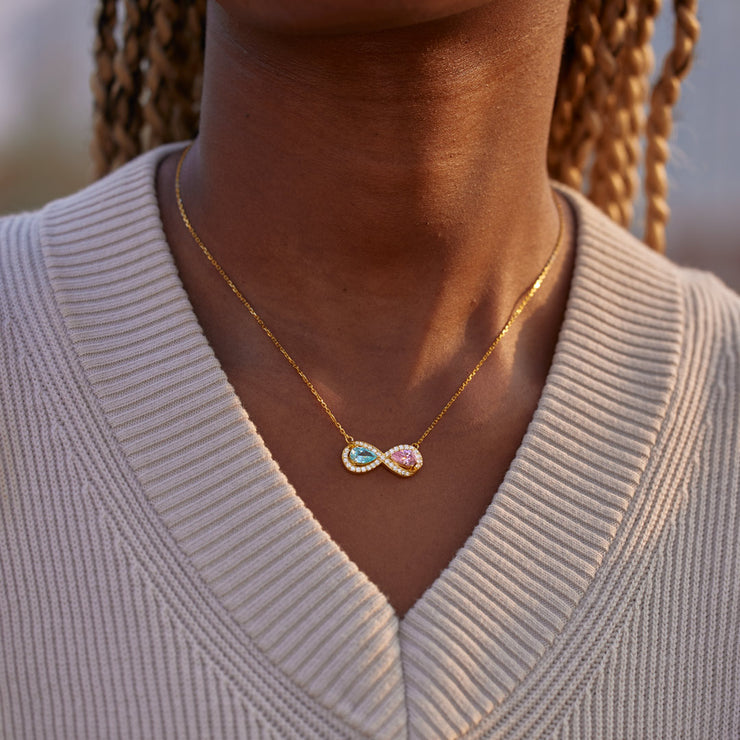 Teardrop Infinity Necklace