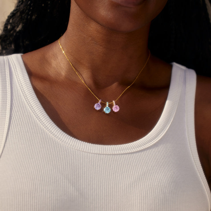 Mama's Mini Squad 1-8 Millennium Rose Birthstones Necklace