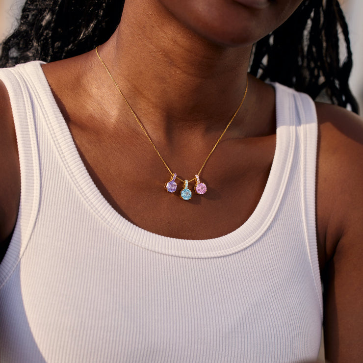 Mama's Mini Squad 1-8 Millennium Rose Birthstones Necklace