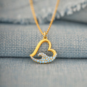 Waves In Heart Necklace