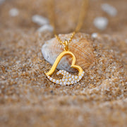 Waves In Heart Necklace