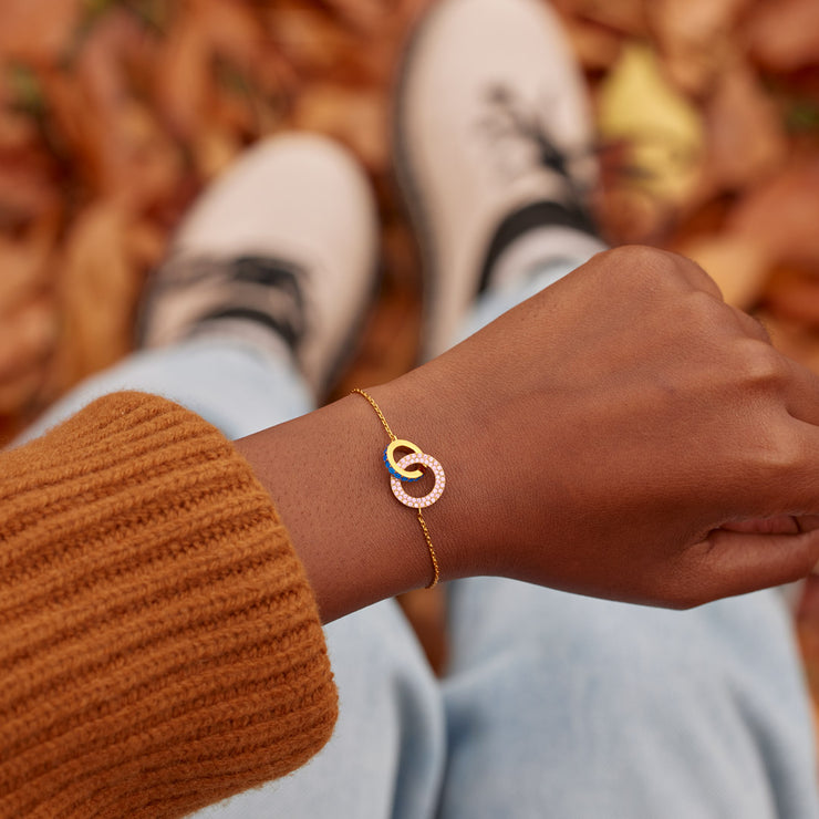 Mother & Daughter Pavé Linking Circles Bracelet