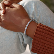 F♥︎ck It And Begin Again Blue Pavé Mantra Bangle