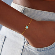 I'd Spend 9 Lives With You Birthstone Cat Bracelet