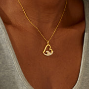 Waves In Heart Necklace