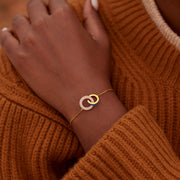 Mother & Daughter Bond Pavé Linking Circles Bracelet