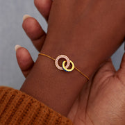 Mother & Daughter Pavé Linking Circles Bracelet