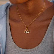 Waves In Heart Necklace