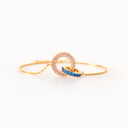 Mother & Daughter Bond Pavé Linking Circles Bracelet