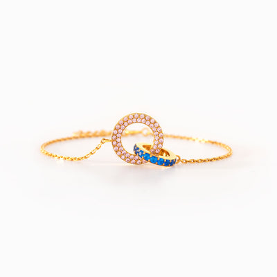 Mother & Daughter Pavé Linking Circles Bracelet