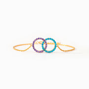 Best Friends We Are A Team Dainty Linking Circles Bracelet