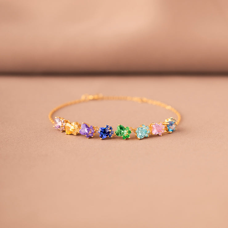 Mama’s Little Kittens 1-8 Birthstone Paw Bracelet