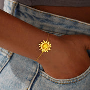 A Ray of Fucking Sunshine Golden Sunflower Bracelet