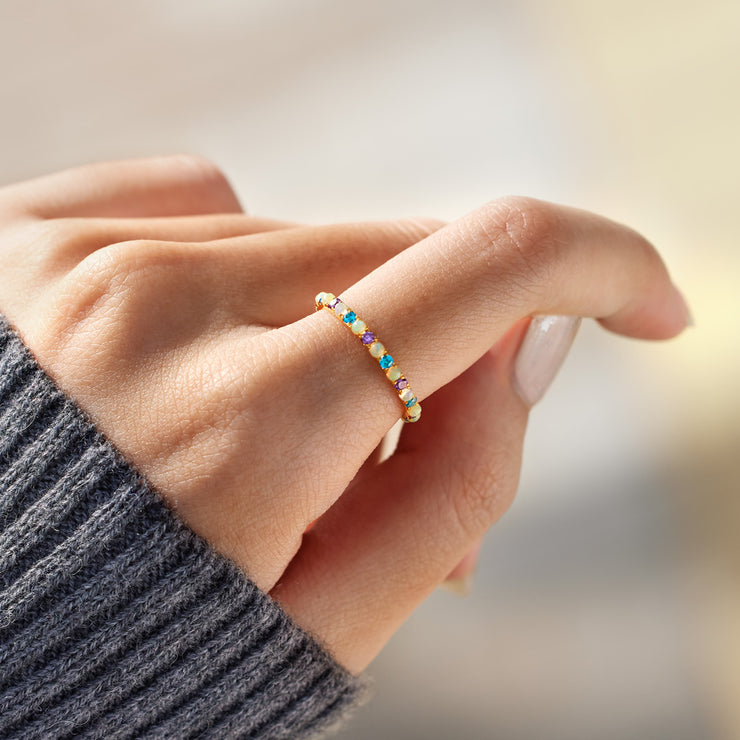 I‘ll Be There For You Colorful Opal Ring