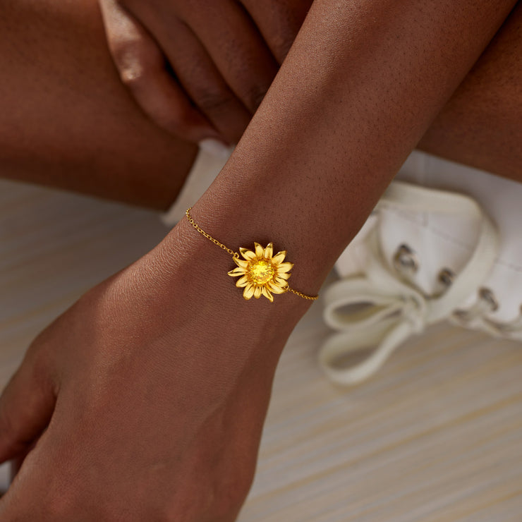 A Ray of Fucking Sunshine Golden Sunflower Bracelet