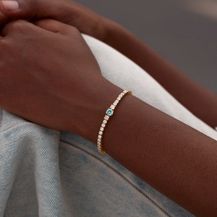 December Birthstone Tennis Bracelet