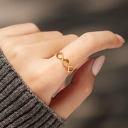 Double Wave Golden Ring