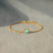 I'd Spend 9 Lives With You Birthstone Cat Bracelet