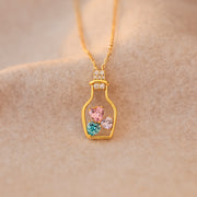 1-5 Heart Birthstone Wish Bottle Necklace