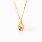 1-5 Heart Birthstone Wish Bottle Necklace