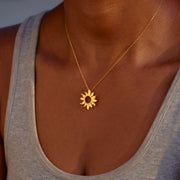 Dear Daughter Hollow Sunflower Necklace