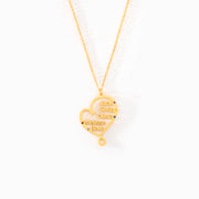 1-8 Names&Birthstones Heart Necklace