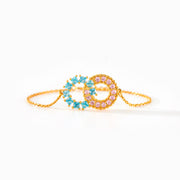 Bond Never Breaks Square Round Linking Circles Bracelet