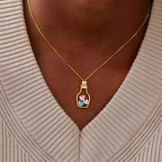 1-5 Heart Birthstone Wish Bottle Necklace