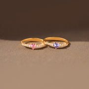 Best B♥tches Matching Heart-Cut Ring